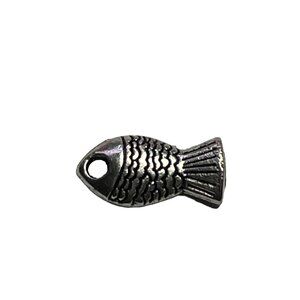 Fish Pendant Silver Tone Charm Bracelet Necklace Jewelry Craft Dangle u c Nautic